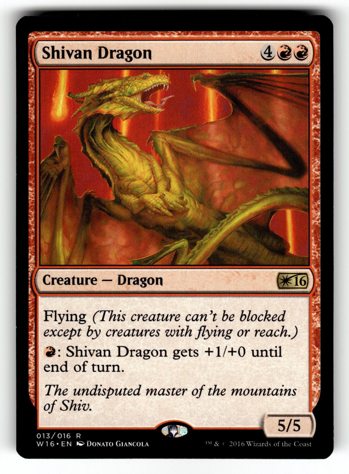 Shivan Dragon – 13 W16: Welcome Deck 2016 R NM