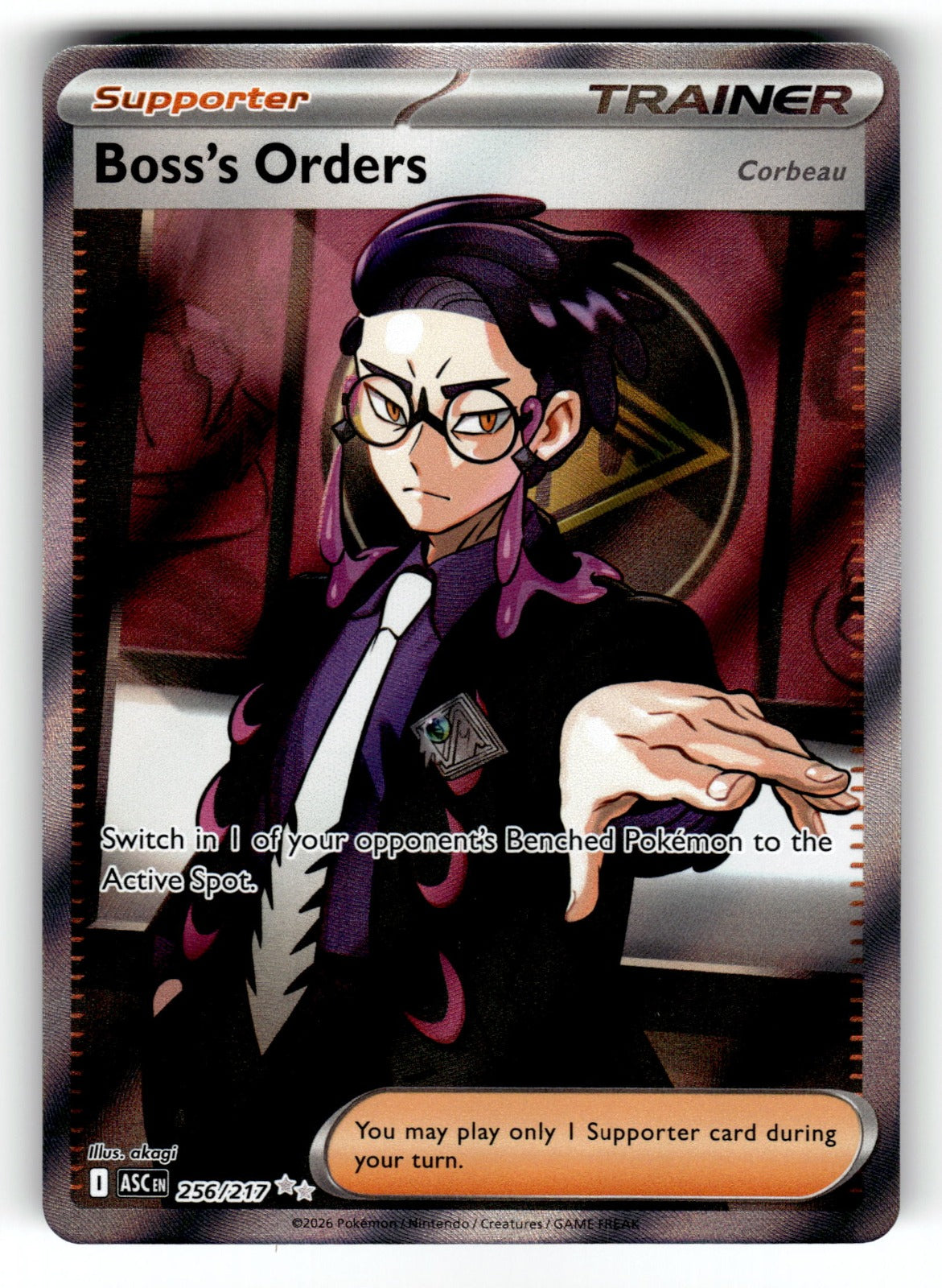 Boss's Orders [Corbeau] - – 256/217 ASC: ME: Ascended Heroes Ultra Rare Holo NM
