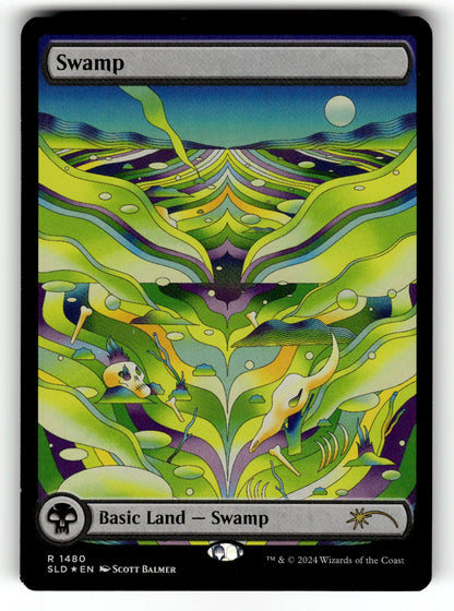 Swamp (Rainbow Foil) – 1480 SLD: Secret Lair Drop Series R Foil LP