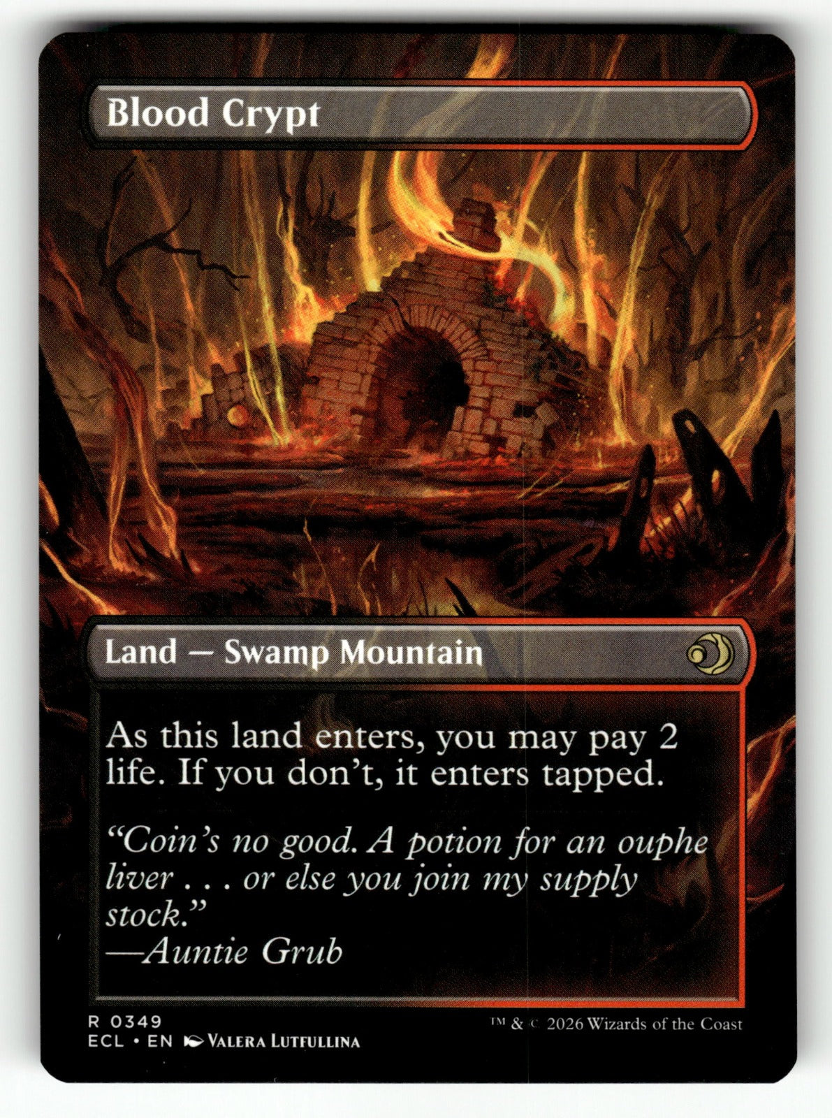 Blood Crypt (Borderless) – 349 ECL: Lorwyn Eclipsed R NM (Back)
