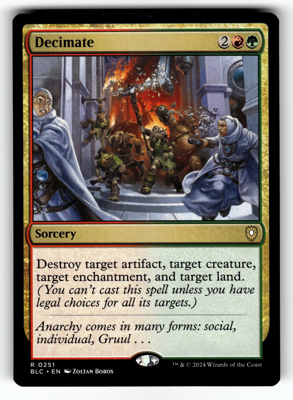 Decimate – 251 BLC: Commander: Bloomburrow R NM