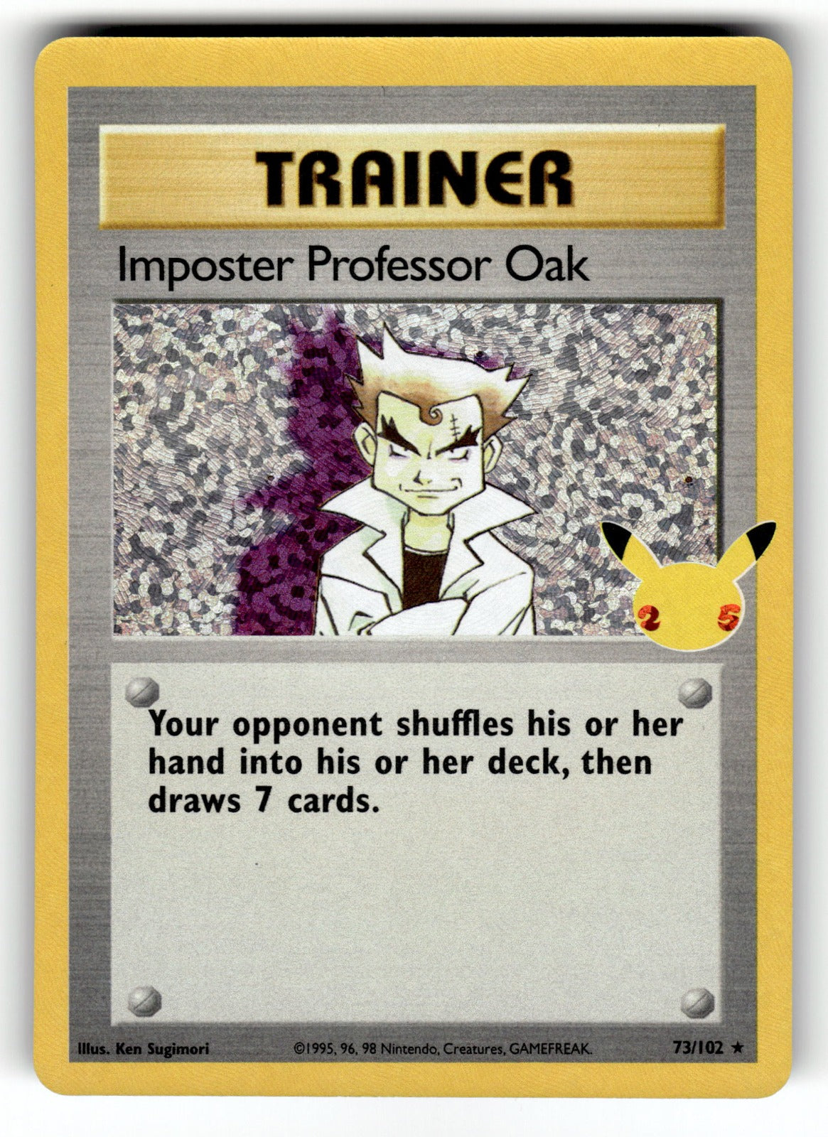 Imposter Professor Oak – 73/102 CCC: Celebrations: Classic Collection Classic Collection Holo NM