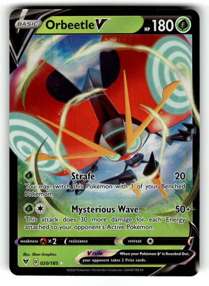 Orbeetle V – 020/185 SWSH04: SWSH04: Vivid Voltage Ultra Rare Holo NM