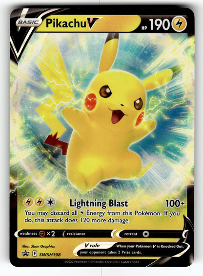 Pikachu V – SWSH198 SWSD: SWSH: Sword & Shield Promo Cards Promo Holo NM