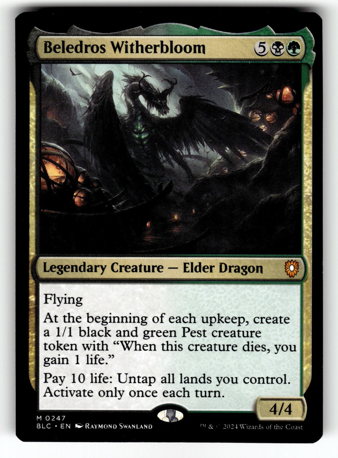 Beledros Witherbloom – 247 BLC: Commander: Bloomburrow M NM