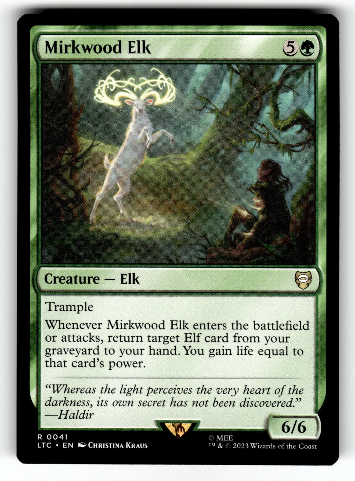 Mirkwood Elk – 41 LTC: Commander: The Lord of the Rings: Tales of Middle-earth R NM