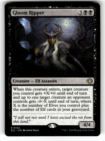 Gloom Ripper – 102 ECL: Lorwyn Eclipsed R NM