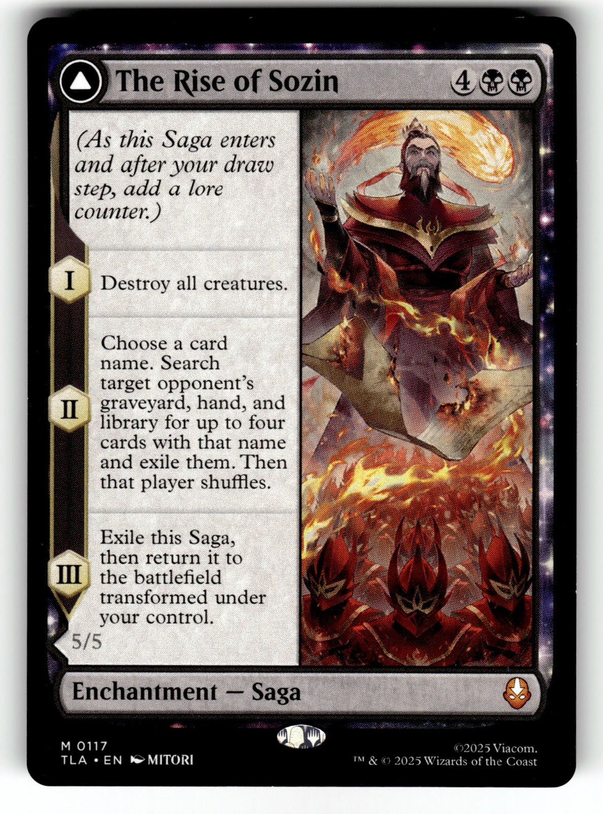 The Rise of Sozin – 117 TLA: Avatar: The Last Airbender M NM