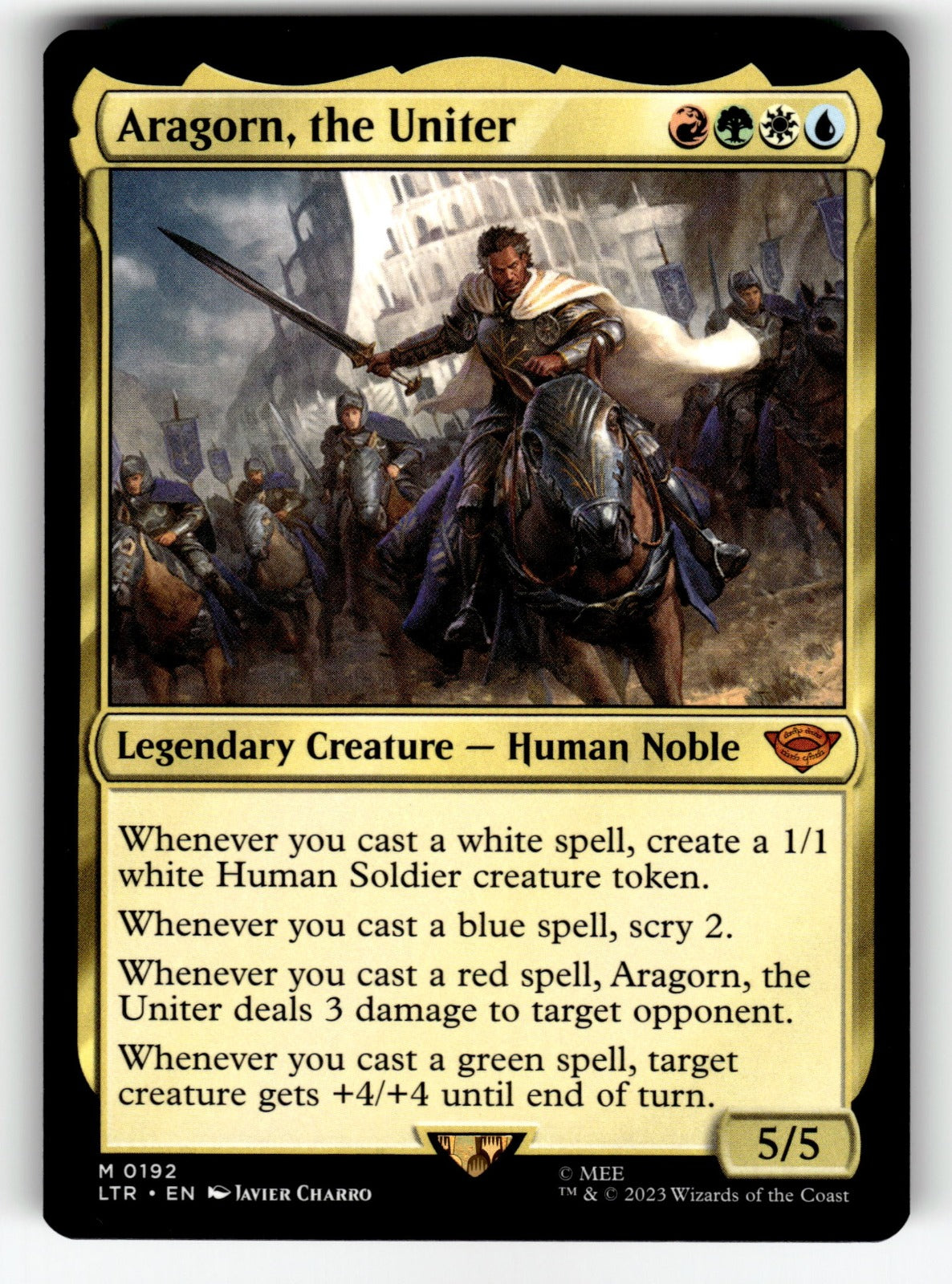 Aragorn, the Uniter – 192 LTR: Universes Beyond: The Lord of the Rings: Tales of Middle-earth M NM