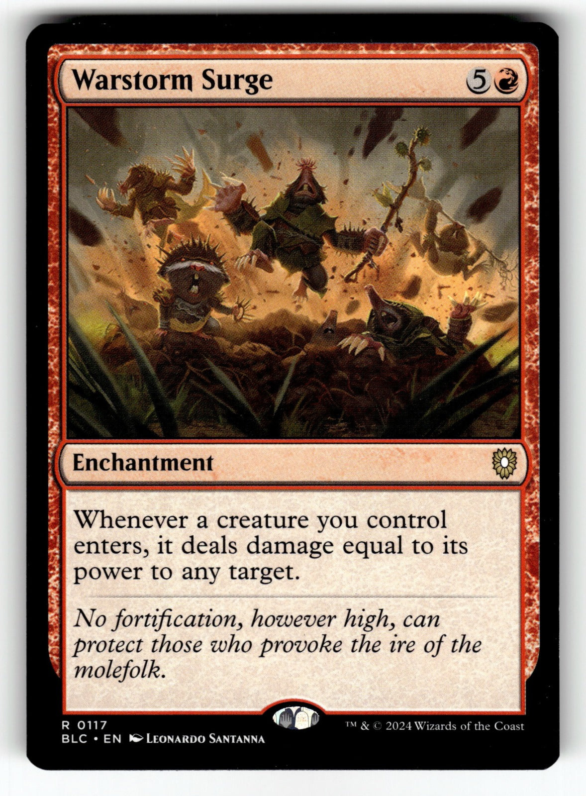 Warstorm Surge – 117 BLC: Commander: Bloomburrow R NM