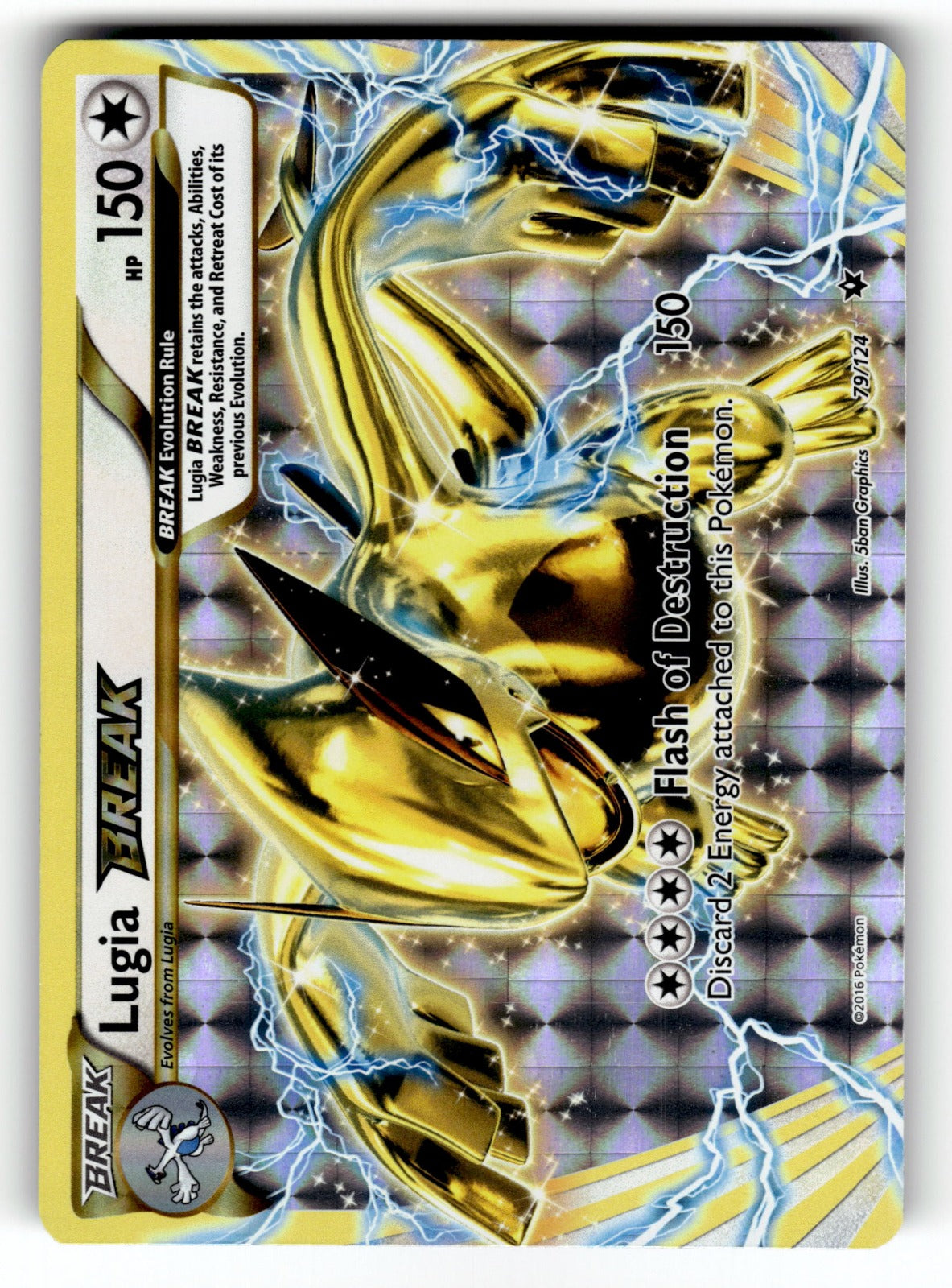 Lugia BREAK – 79/124 FCO: XY - Fates Collide Rare BREAK Holo NM