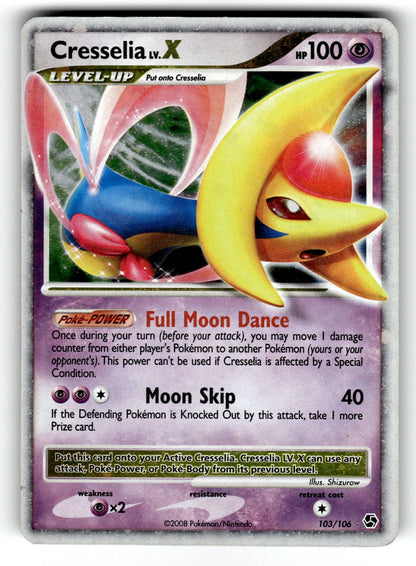 Cresselia LV.X – 103/106 GE: Great Encounters Ultra Rare HoloHP