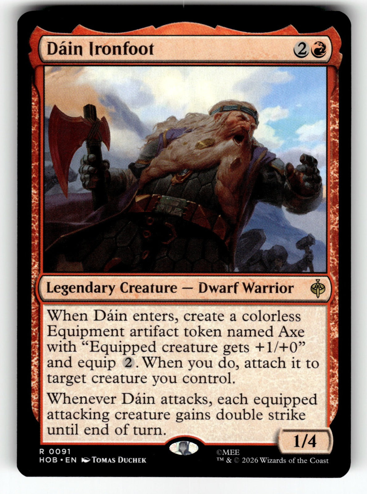 Dain Ironfoot – 91 HOB: The Hobbit R NM