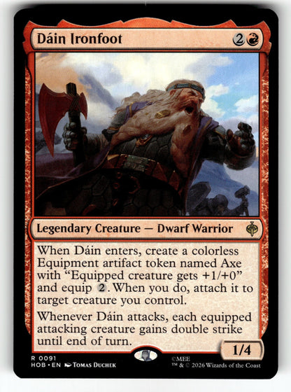 Dain Ironfoot – 91 HOB: The Hobbit R NM