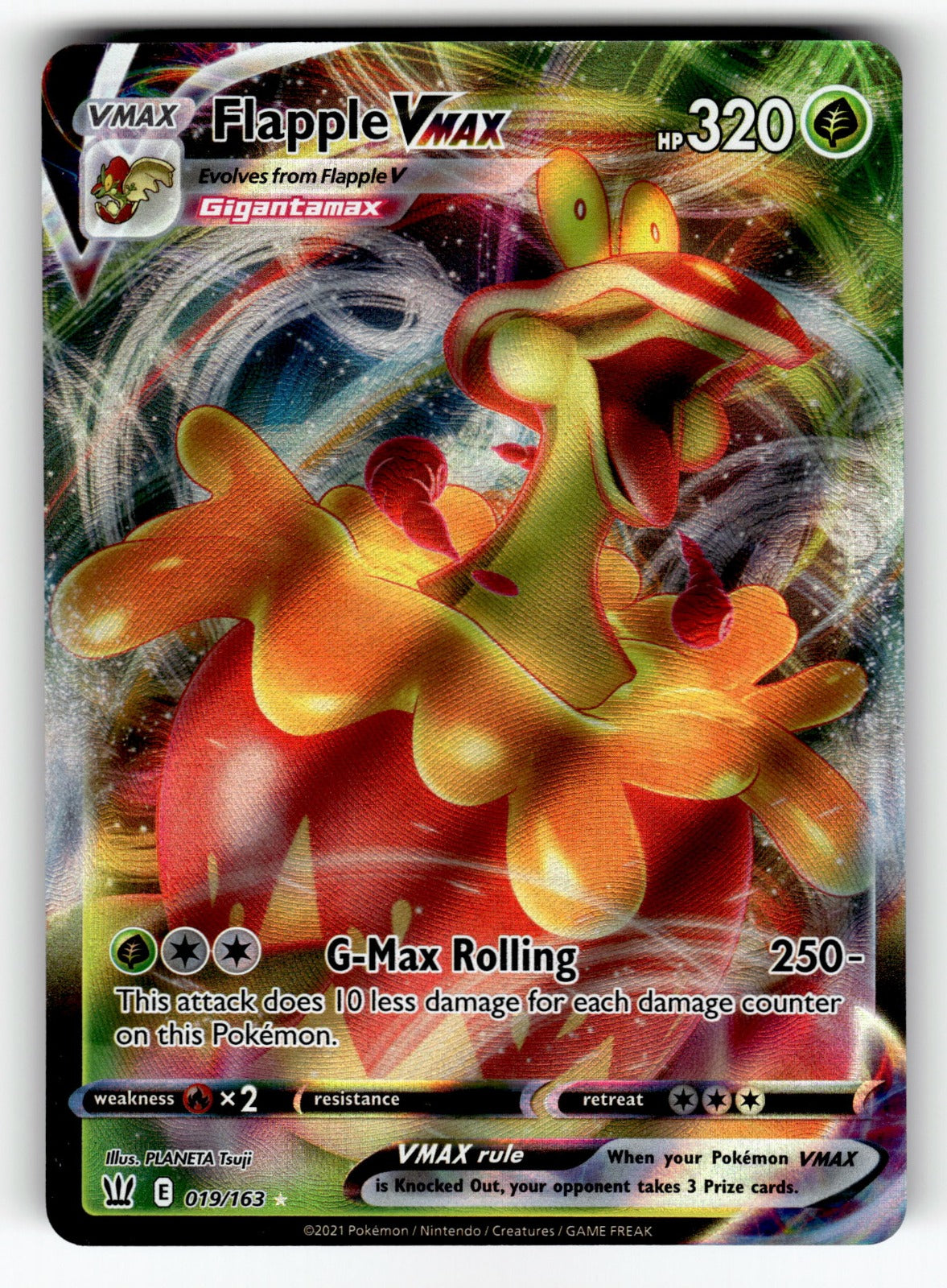 Flapple VMAX - 019/163 SWSH05: SWSH05: Battle Styles Ultra Rare Holo NM