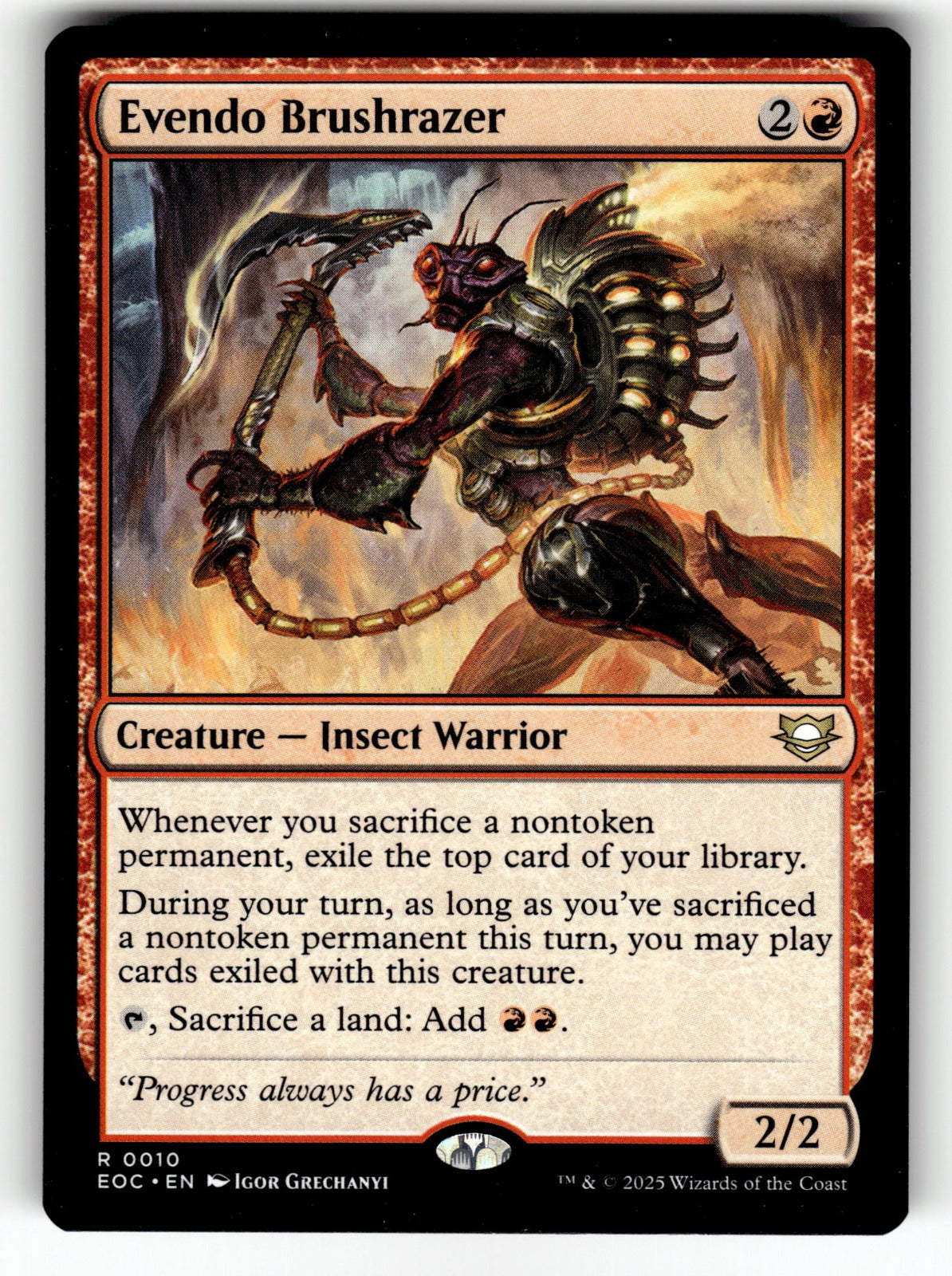 Evendo Brushrazer – 10 EOC: Commander: Edge of Eternities R NM