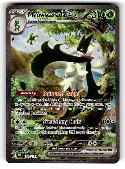 Meowscarada ex – 256/193 PAL: SV02: Paldea Evolved SIR Rare Holo NM