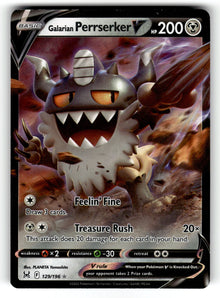 Galarian Perrserker V – 129/196 SWSH11: SWSH11: Lost Origin Ultra Rare Holo NM