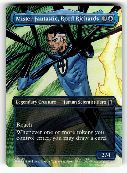 Mister Fantastic, Reed Richards (Borderless) – 320 MSH: Marvel Super Heroes U Foil NM
