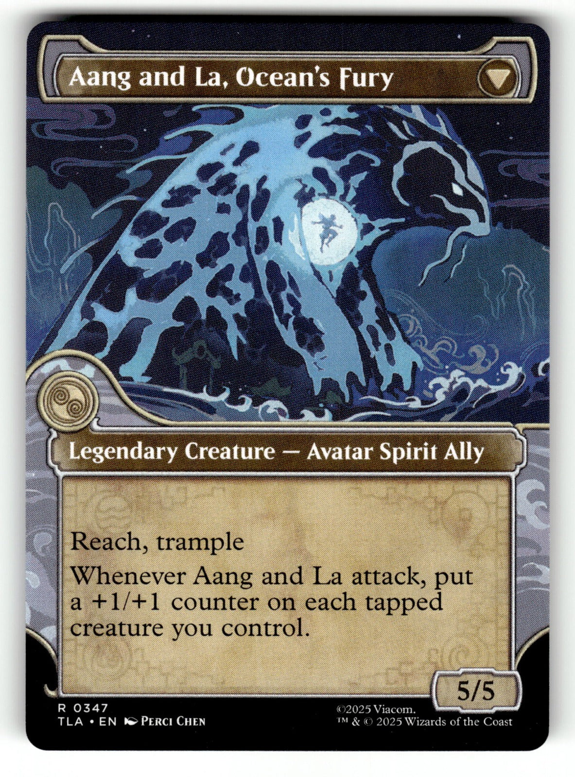 Aang, Swift Savior (Showcase) – 347 TLA: Avatar: The Last Airbender R NM (Back)