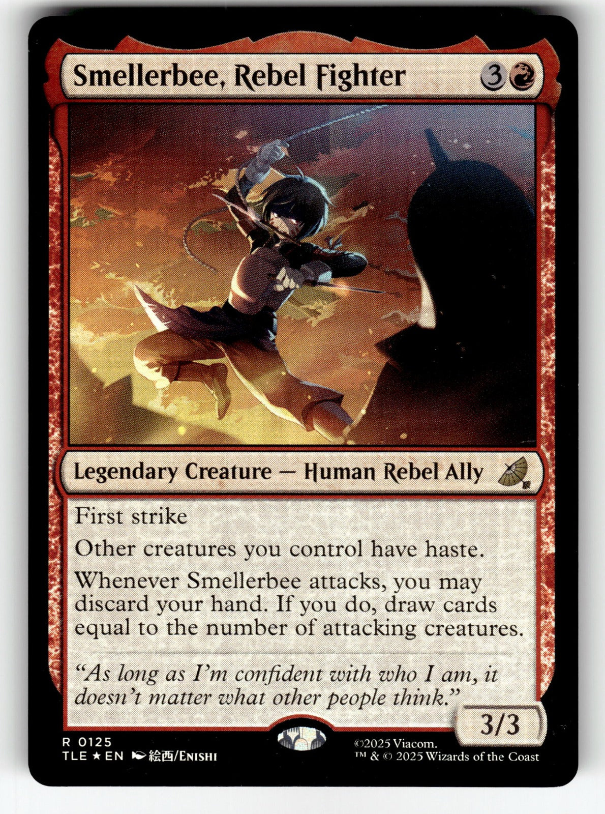 Smellerbee, Rebel Fighter – 125 TLE: Avatar: The Last Airbender: Eternal-Legal R Foil NM