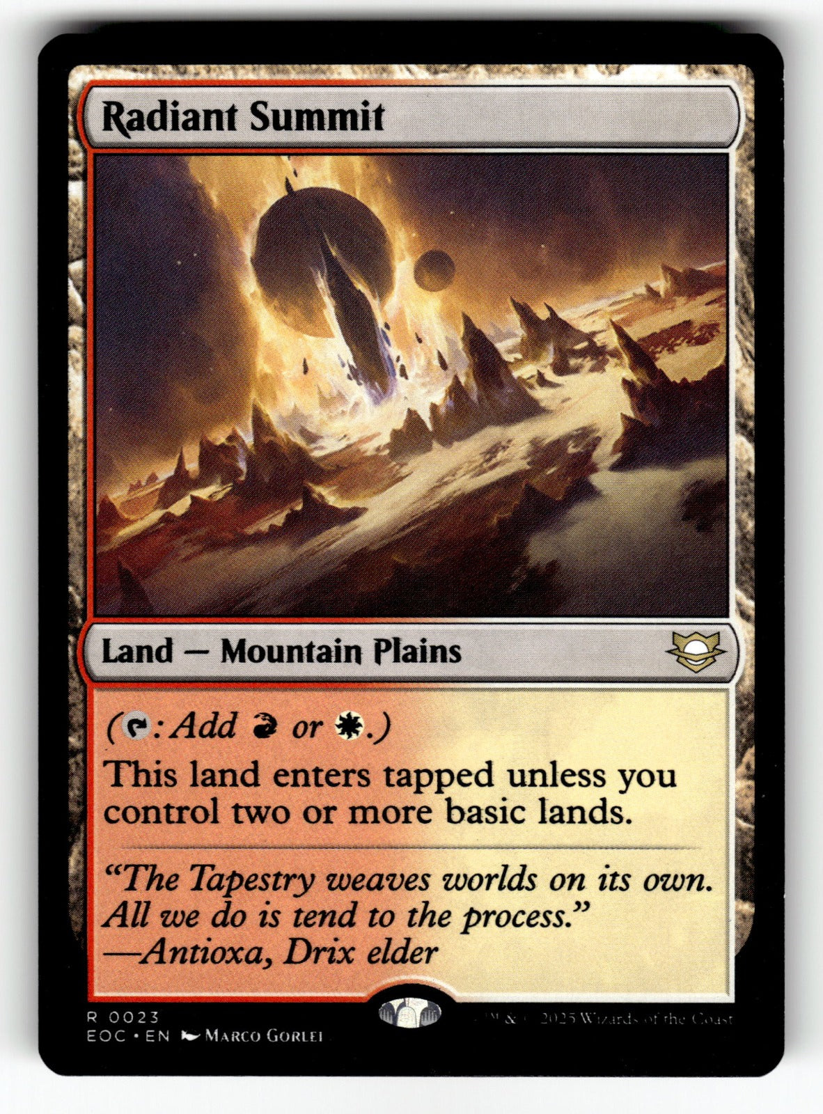 Radiant Summit – 23 EOC: Commander: Edge of Eternities R NM