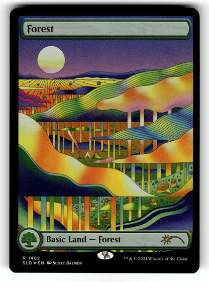 Forest (Rainbow Foil) – 1482 SLD: Secret Lair Drop Series R Foil NM