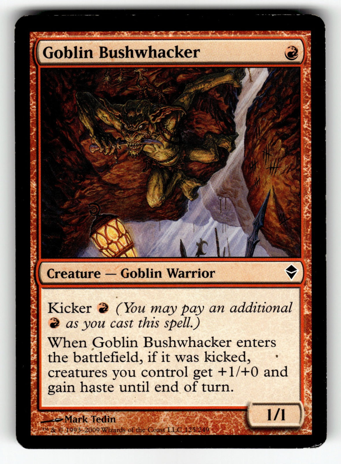 Goblin Bushwhacker – 125 ZEN: Zendikar C LP