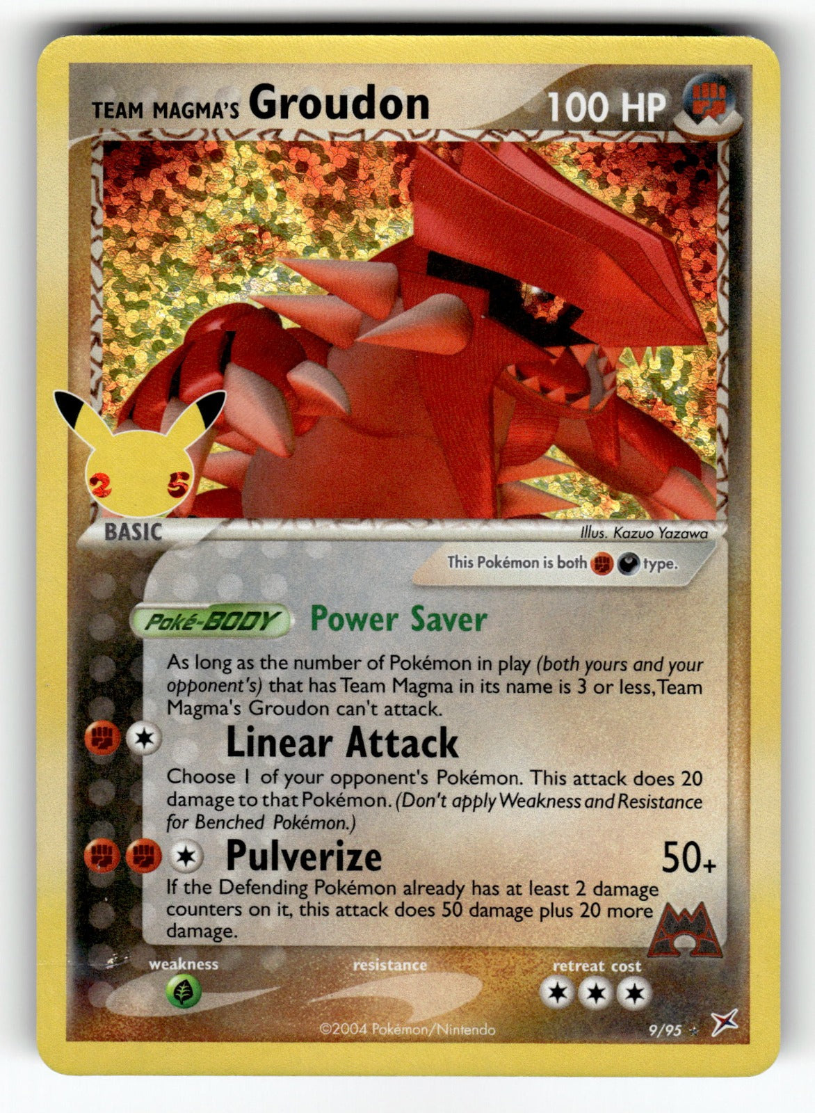 Team Magma's Groudon – 9/95 CCC: Celebrations: Classic Collection Classic Collection Holo NM