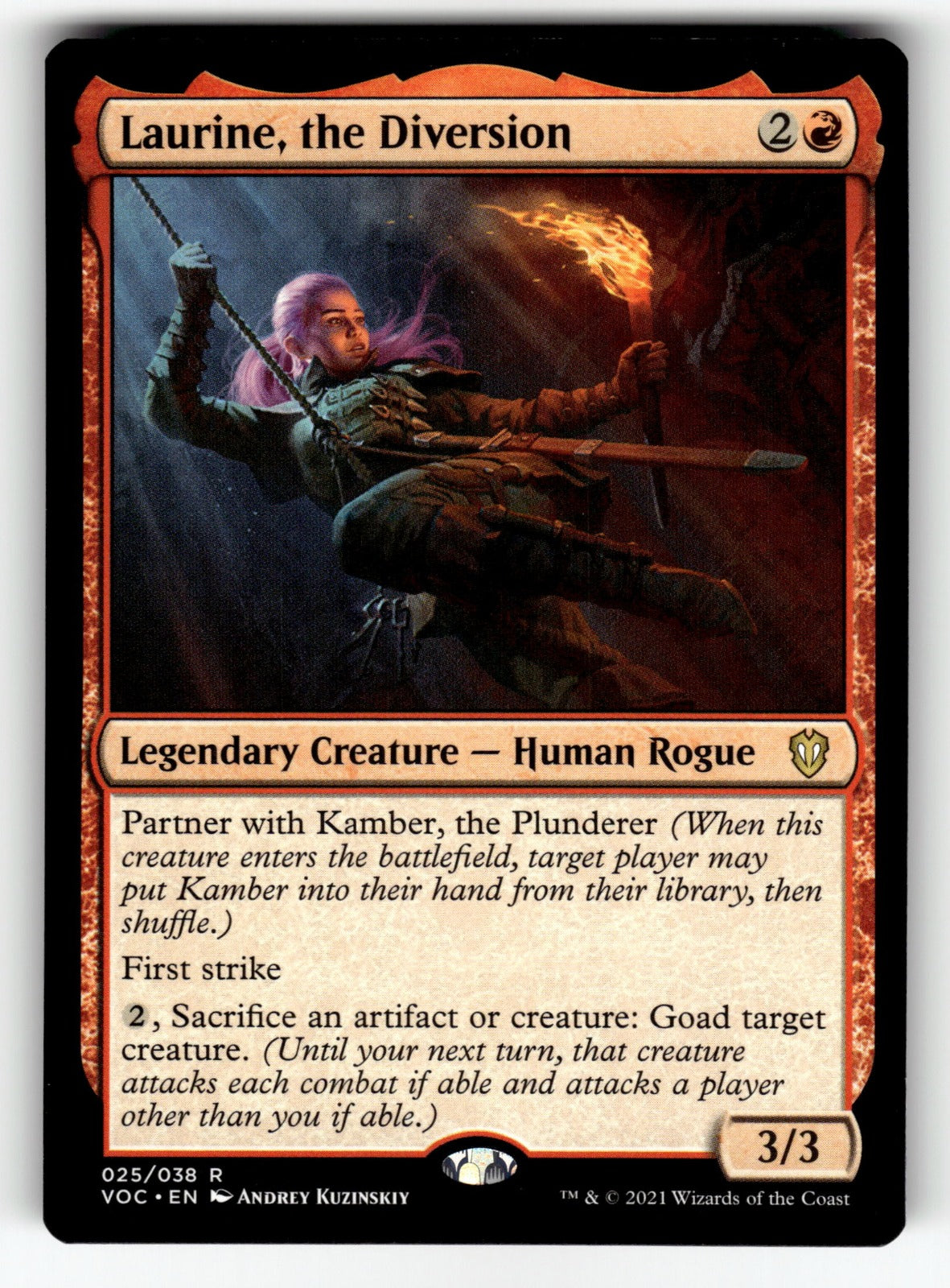 Laurine, the Diversion – 25 VOC: Commander: Innistrad: Crimson Vow R NM