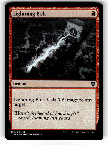 Lightning Bolt – 187 CLB: Commander Legends: Battle for Baldur's Gate C Foil LP