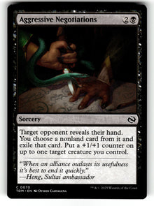Aggressive Negotiations – 70 TDM: Tarkir: Dragonstorm C NM