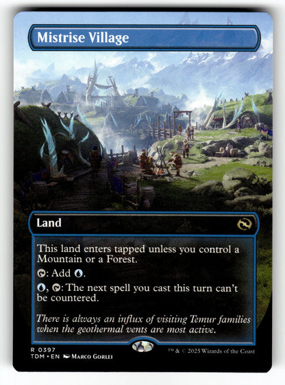 Mistrise Village (Borderless) – 397 TDM: Tarkir: Dragonstorm R NM