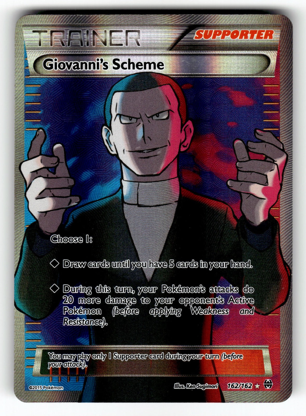 Giovanni's Scheme (Full Art) – 162/162 BKT: XY - BREAKthrough Ultra Rare Holo LP
