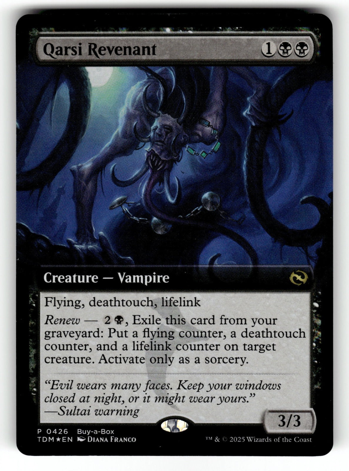Qarsi Revenant (Extended Art) – 426 BABP: Buy-A-Box Promos R Foil NM