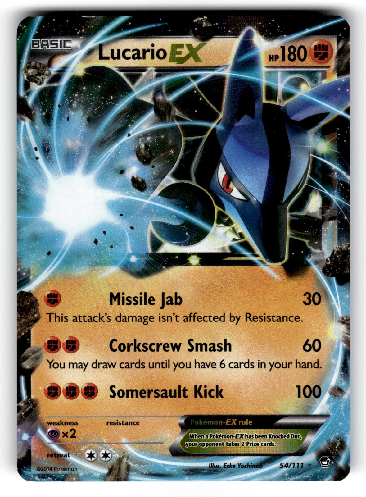 Lucario EX – 54/111 FFI: XY - Furious Fists Ultra Rare Holo LP