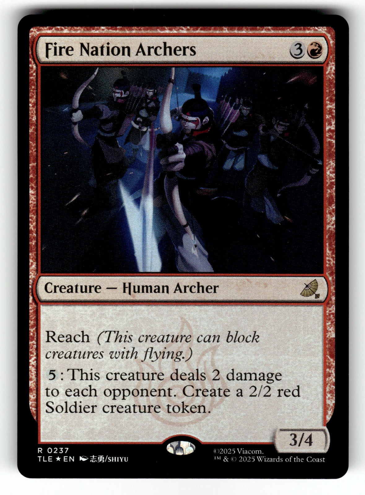 Fire Nation Archers – 237 TLE: Avatar: The Last Airbender: Eternal-Legal R Foil NM