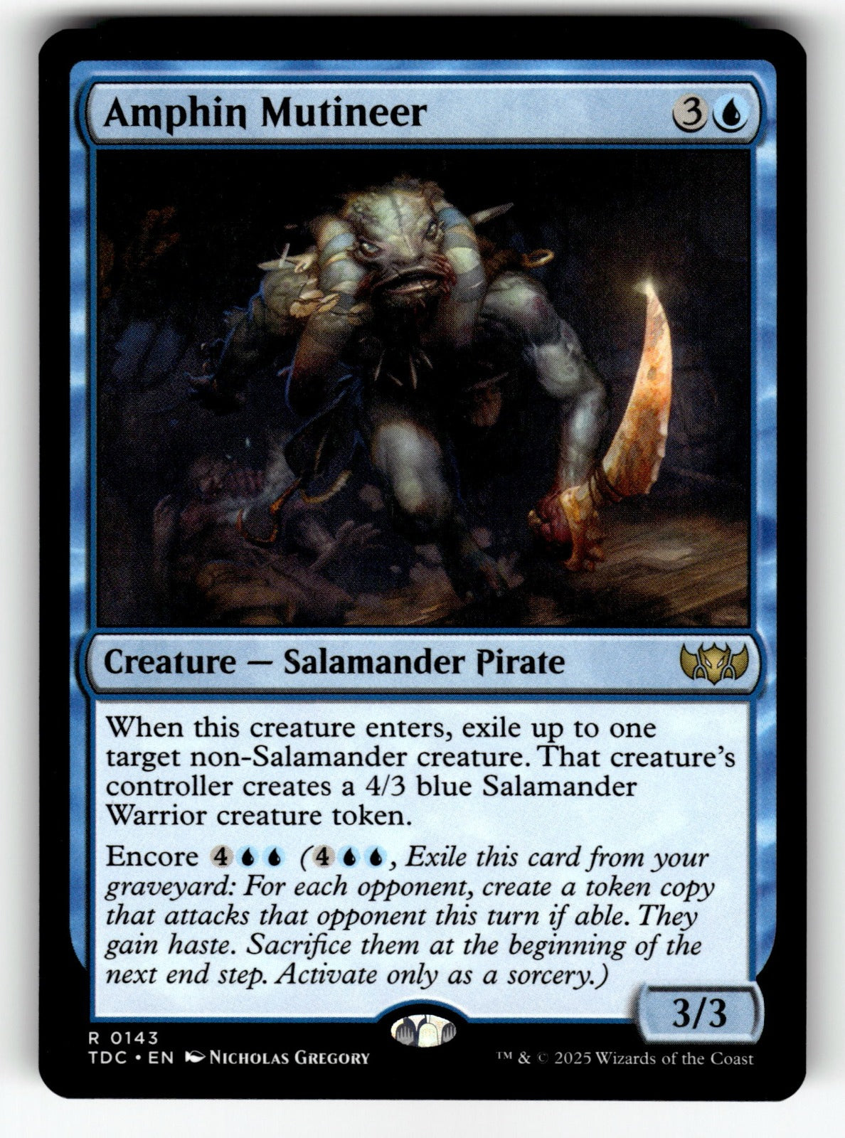 Amphin Mutineer – 143 TDC: Commander: Tarkir: Dragonstorm R NM