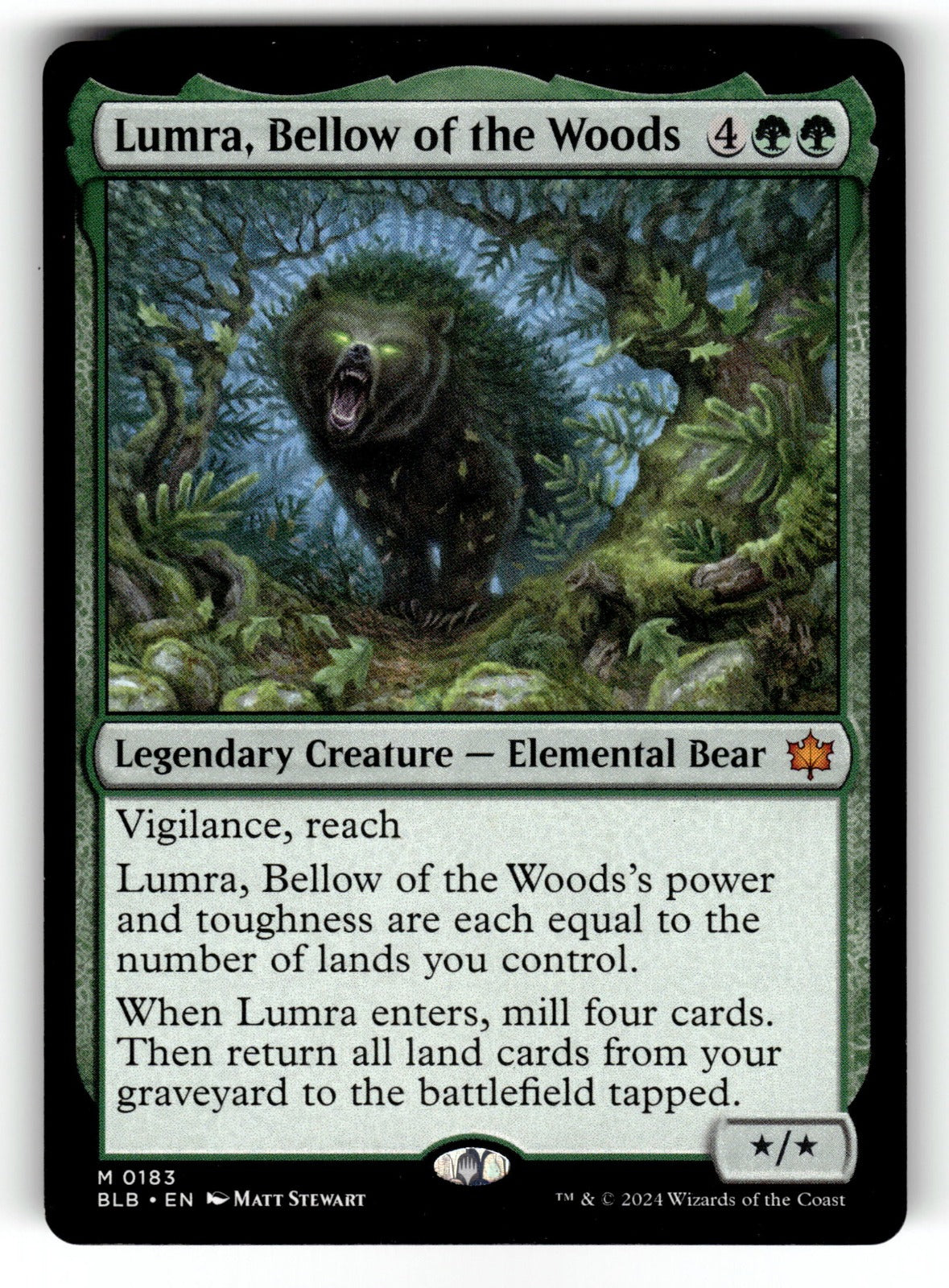 Lumra, Bellow of the Woods – 183 BLB: Bloomburrow M NM