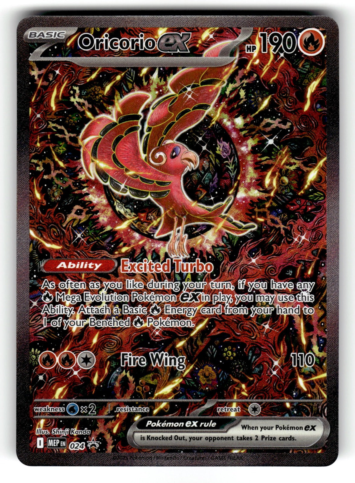 Oricorio ex – 024 MEP: ME: Mega Evolution Promo Promo HoloNM