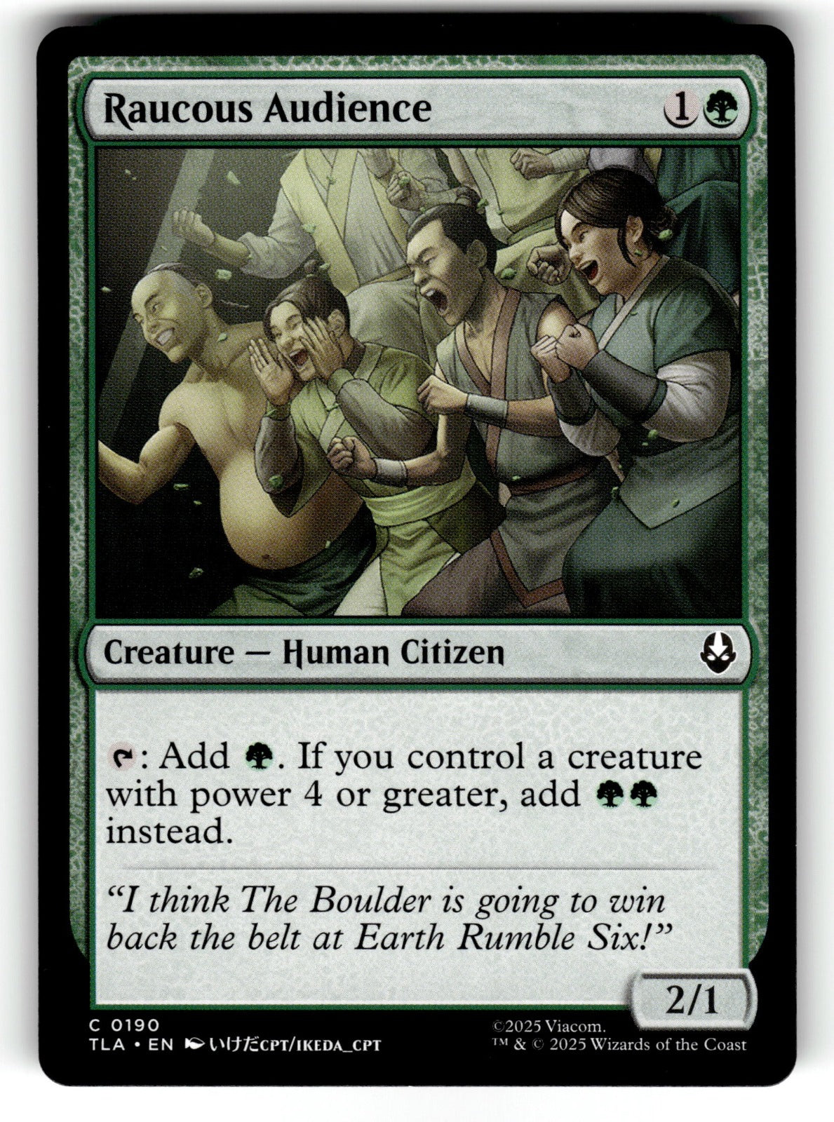 Raucous Audience – 190 TLA: Avatar: The Last Airbender C NM