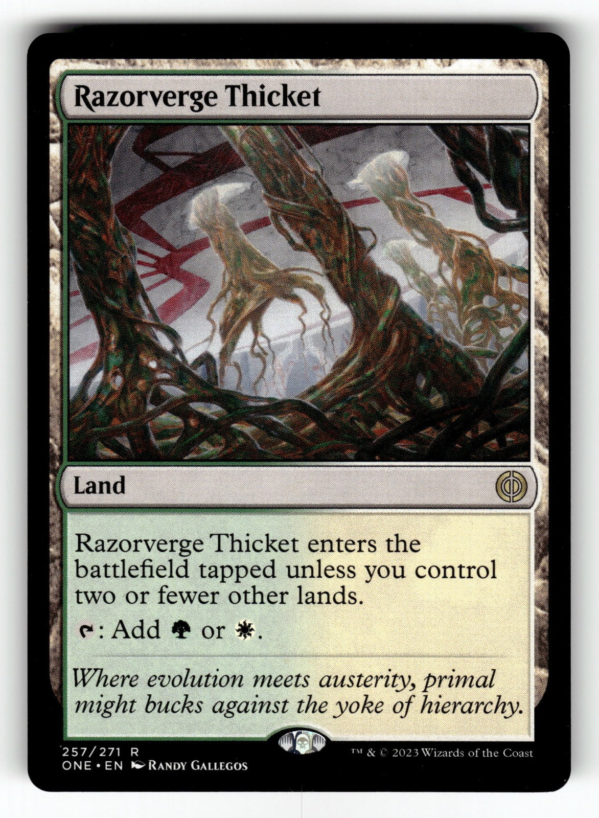 Razorverge Thicket – 257 ONE: Phyrexia: All Will Be One R NM