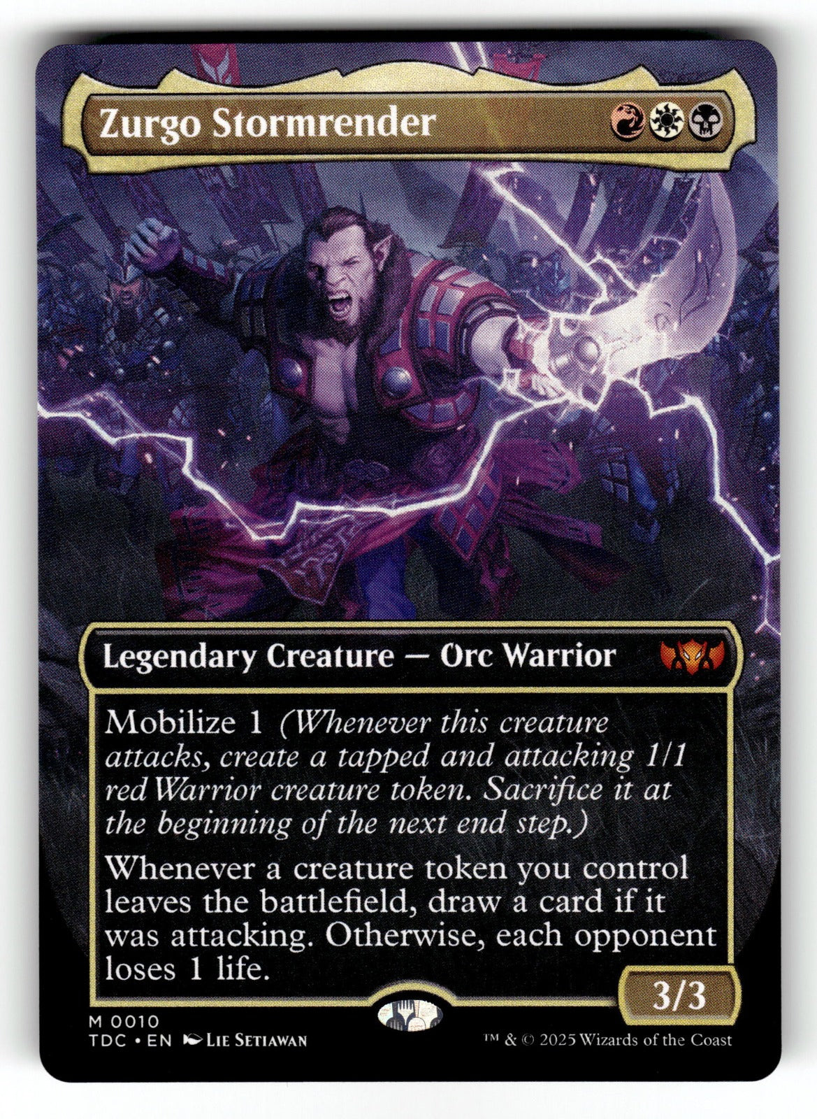 Zurgo Stormrender (Borderless) – 10 TDC: Commander: Tarkir: Dragonstorm M NM
