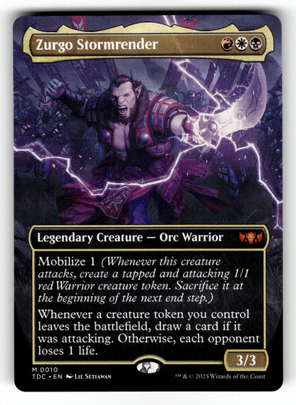 Zurgo Stormrender (Borderless) – 10 TDC: Commander: Tarkir: Dragonstorm M NM