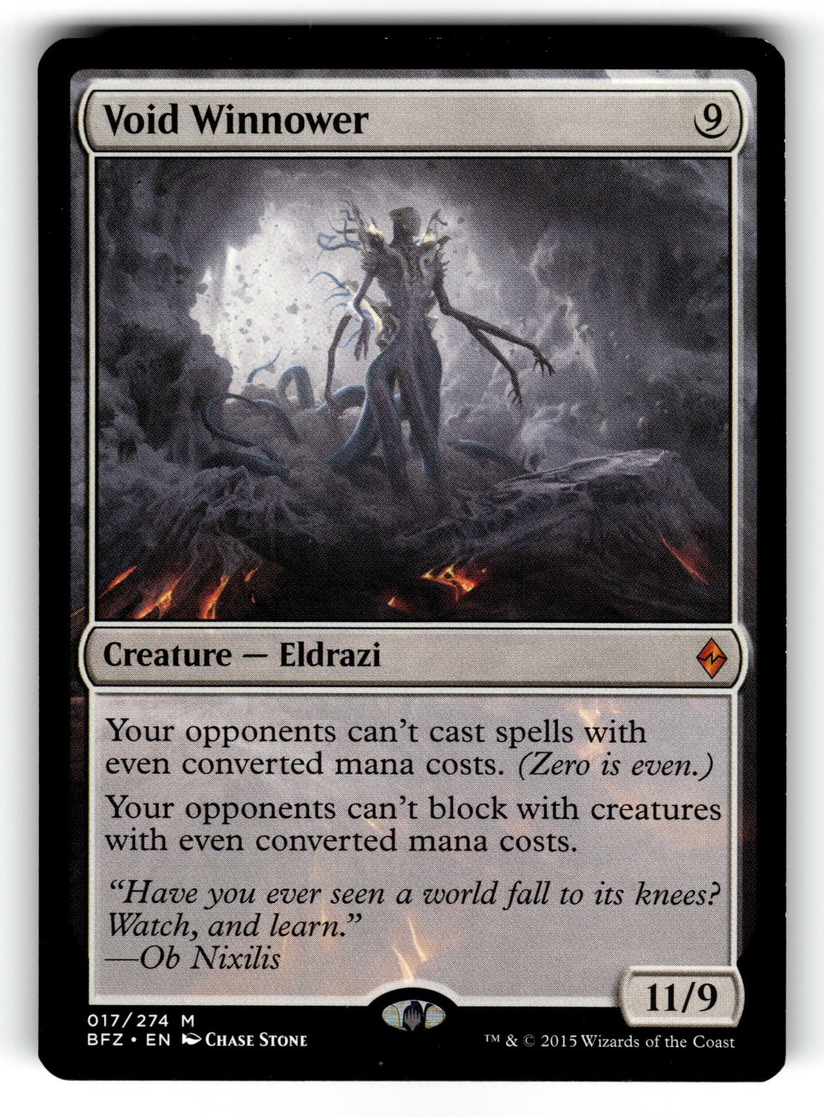 Void Winnower – 17 BFZ: Battle for Zendikar M LP