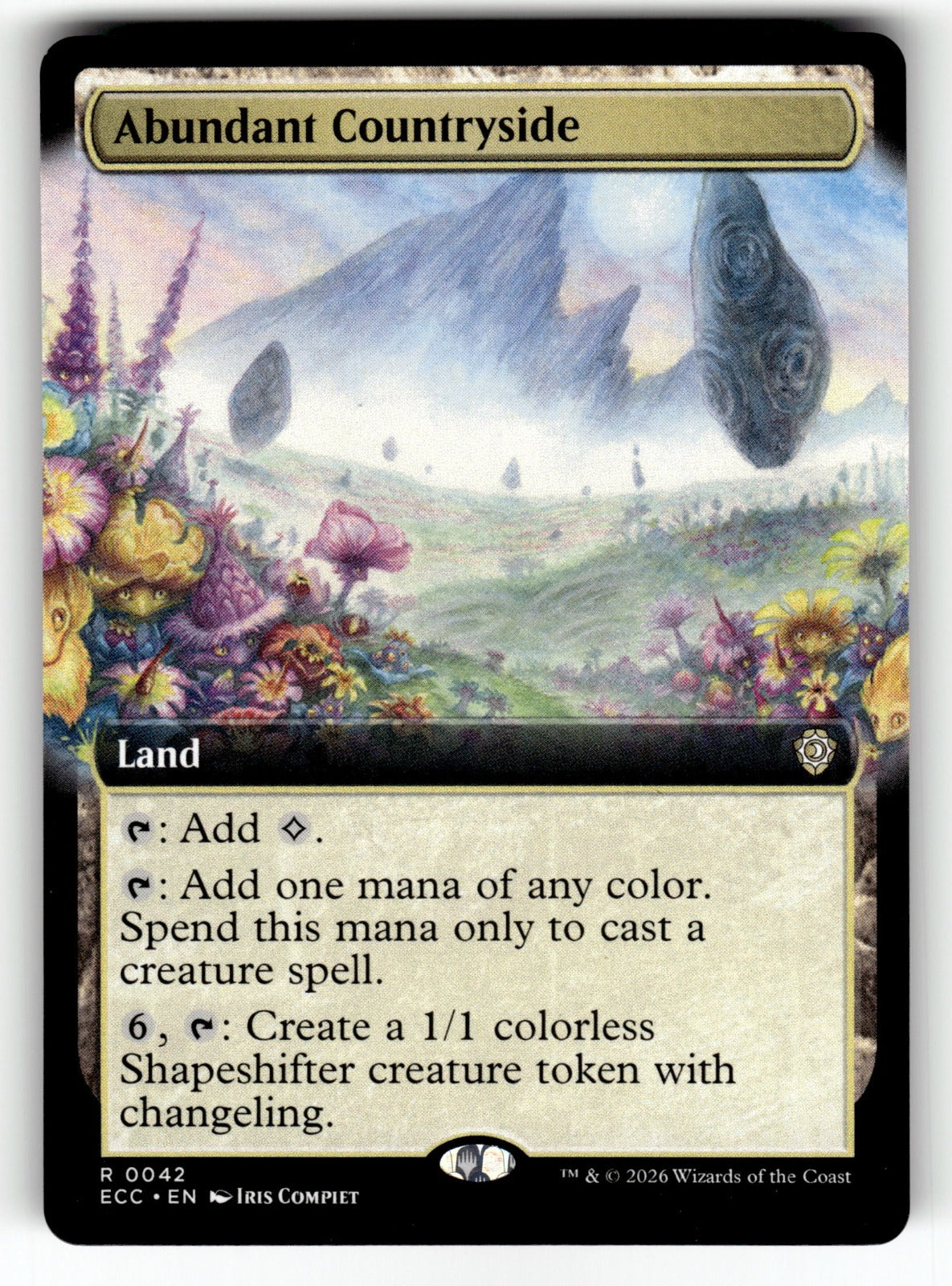Abundant Countryside (Extended Art) – 42 ECC: Commander: Lorwyn Eclipsed R NM
