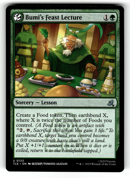 Bumi's Feast Lecture – 133 TLE: Avatar: The Last Airbender: Eternal-Legal U NM