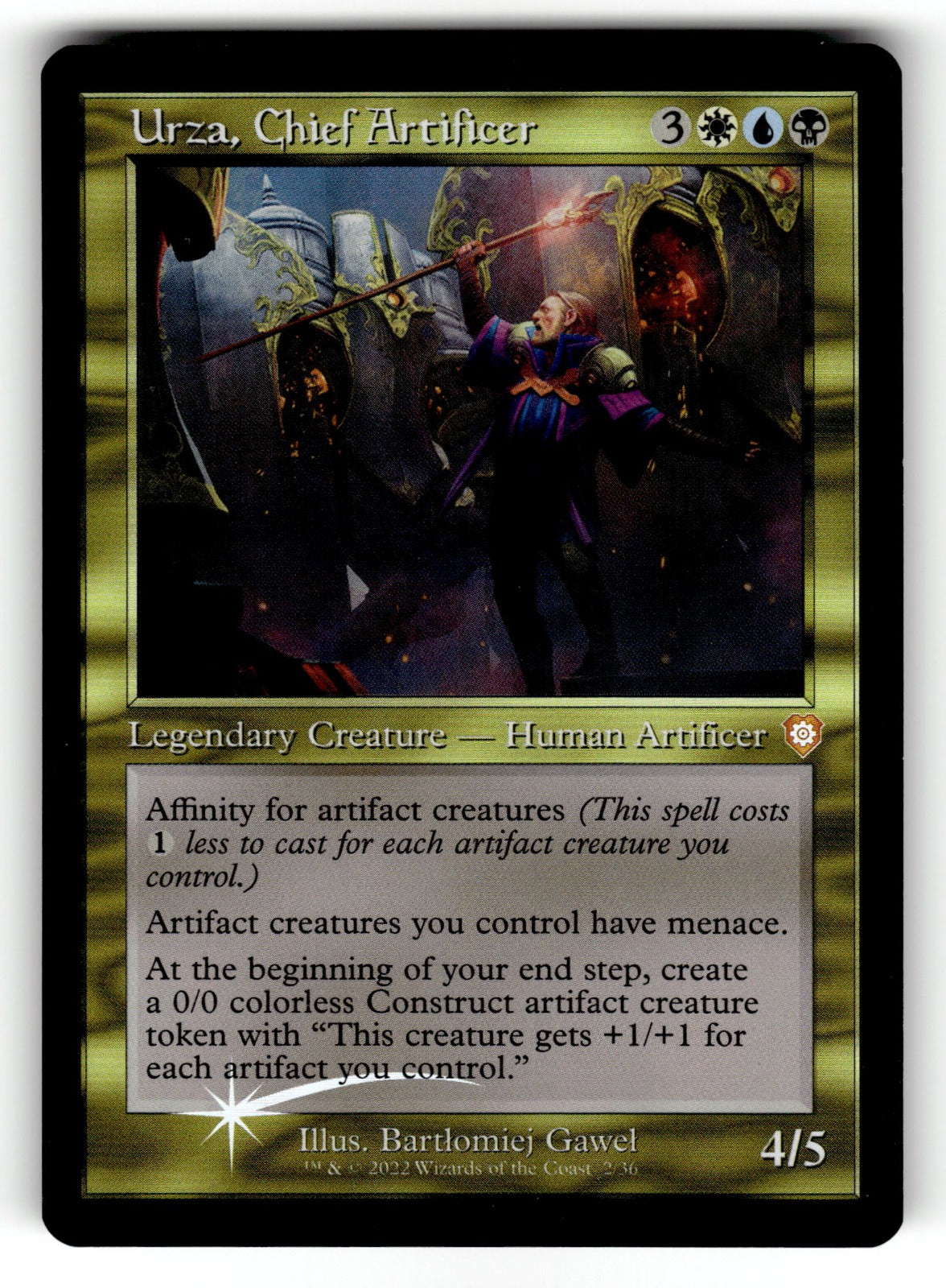 Urza, Chief Artificer (Display Commander) - Thick Stock – 40 BRC: Commander: The Brothers' War M Foil NM