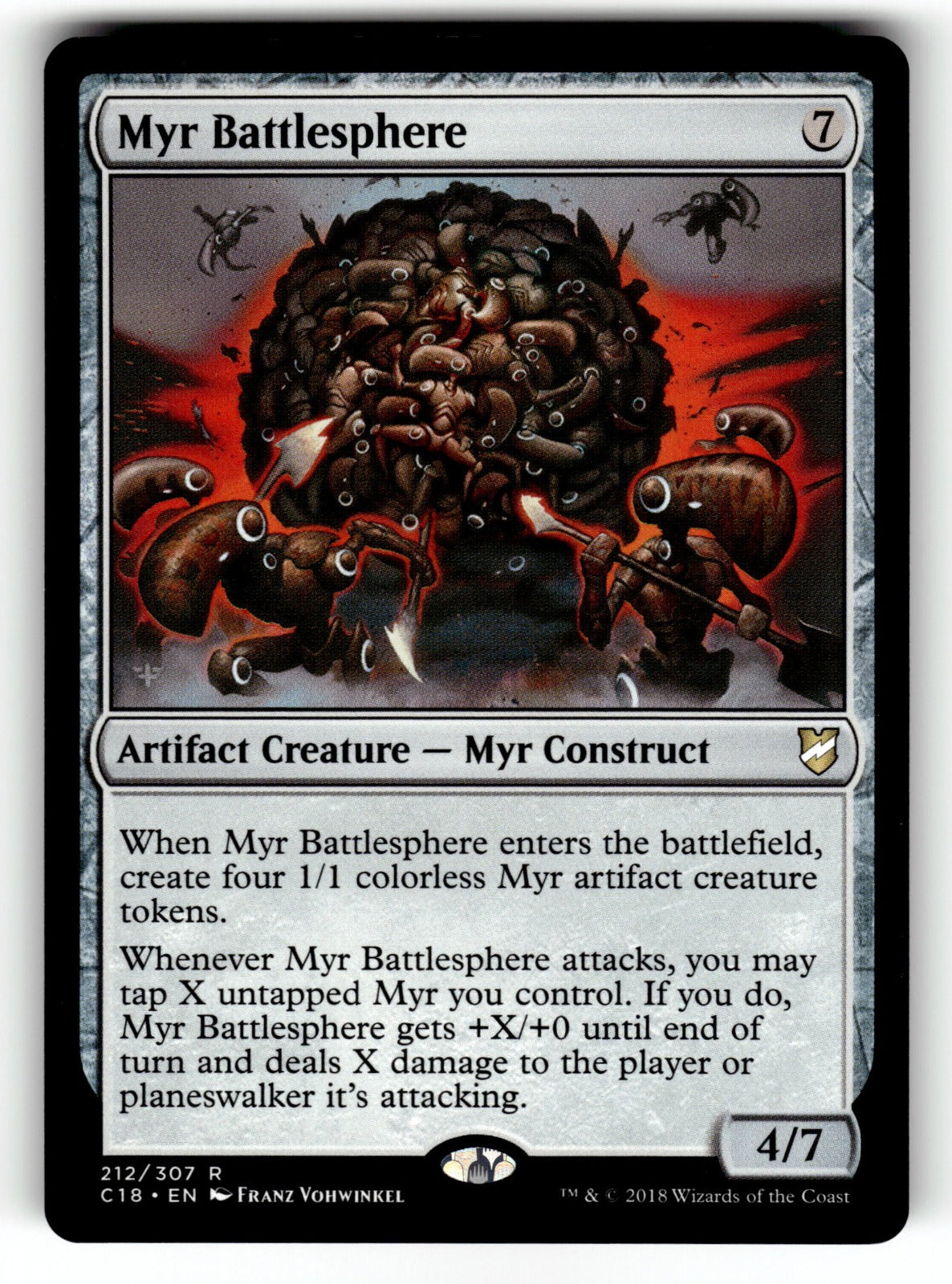 Myr Battlesphere – 212 C18: Commander 2018 R NM