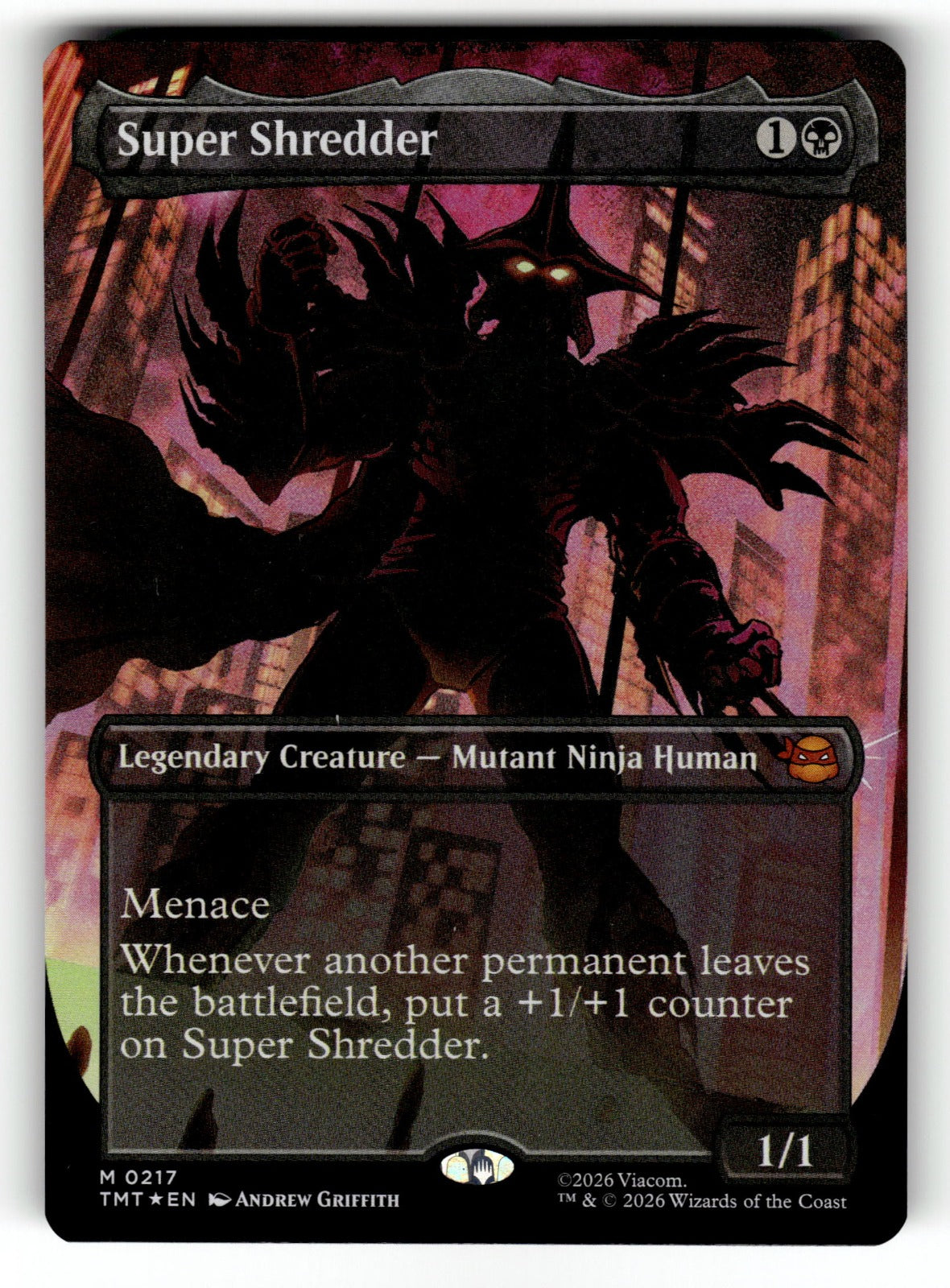 Super Shredder (Borderless) – 217 TMT: Teenage Mutant Ninja Turtles M Foil NM
